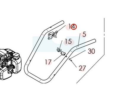 Câble d'embrayage pour motoculteur Sarp / Pubert (0308040028)