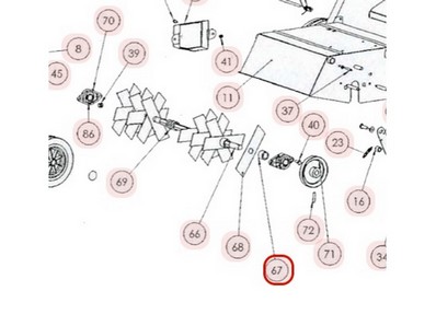 Entretoise de couteau pour scarificateur Sarp (0002020229)