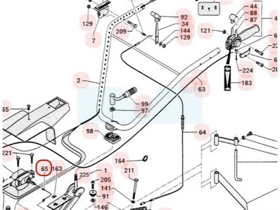 Câble d'embrayage pour motobineuse Sarp / Pubert (0308020002)