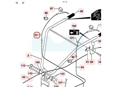 Câble d'embrayage pour motobineuse Sarp / Pubert (0308020013)