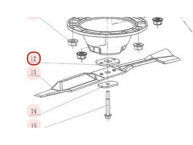 Entretoise supérieure de lame pour tondeuse Weibang (GM53A00000006002)