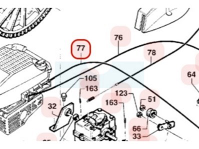 Câble d'arret moteur pour tondeuse débroussailleuse Sarp / Pubert (0308050005)