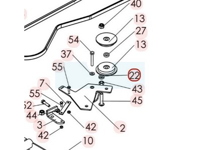 Bague de poulie pour tondeuse Sarp / Pubert / Kiva (0302020080)