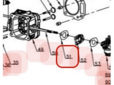 Joint d'admission pour moteur Y139V (chinois) (TY2810000000)