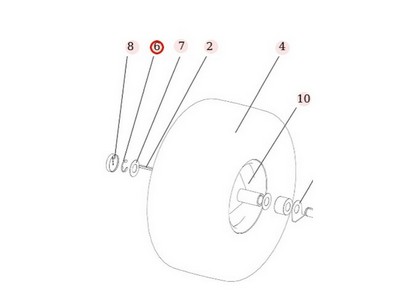 Circlips de roue arrière pour débroussailleuse autoportée Roques & Lecoeur (N311732024)