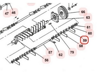 Entretoise large de couteau pour scarificateur Weibang (48R0306010)