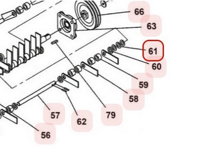 Entretoise nylon de couteau pour scarificateur Weibang (48R0308010)