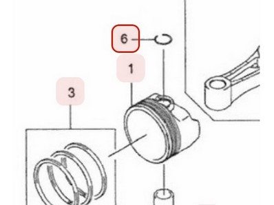 Clips d'axe de piston pour moteur Kawasaki (920332199)