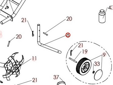 Béquille pour microbineuse Sarp (7002000301)