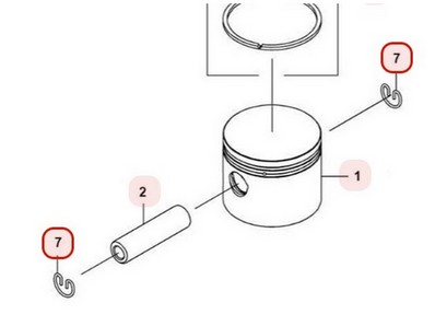 Clips d'axe de piston pour moteur Kawasaki (920332200)