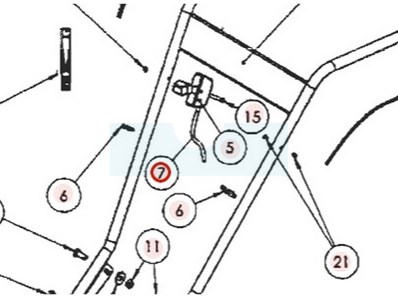 Câble d'accélérateur pour scarificateur Sarp / Pubert (0002020341)