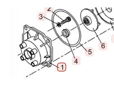 Couvercle de corps pour pompe à eau Kaaz (200201180)
