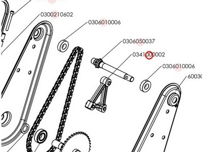 Entretoise plastique de pont pour motobineuse Roques & Lecoeur (0341000002)