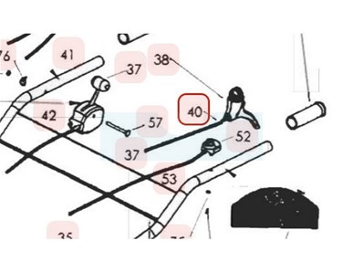 Câble d'embrayage pour motobineuse Sarp / Pubert (0308020040)