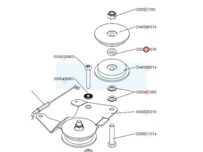 Bague de poulie pour tondeuse Sarp / Pubert / Kiva (0302020018 )