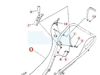 Câble d'accélérateur pour motobineuse Pubert / Sarp (P5062159000)