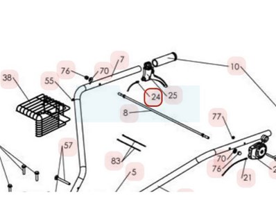 Câble d'embrayage pour motobineuse Sarp / Pubert (0308020046)