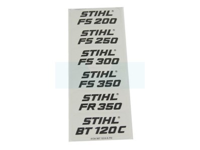 Plaque matricule pour débroussailleuse Stihl (41349671514)