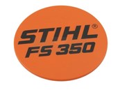 Plaque matricule pour débroussailleuse Stihl (41349671507)