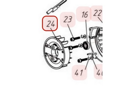 Volant magnétique pour moteur 1E34F (YP02050030018)