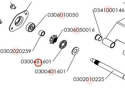 Rondelle clips d'arrêt de support de tendeur pour motobineuse Roques & Lecoeur (0300461601)